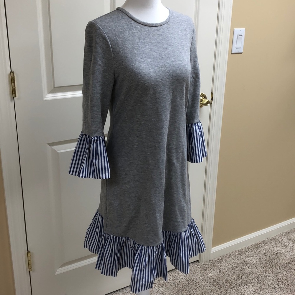Eliza J Flounce Hem Sweatshirt Dress - Picture 8 of 11